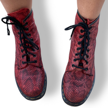 Load image into Gallery viewer, Gorgeous Vintage Made in England Snakeskin Doc Martens
