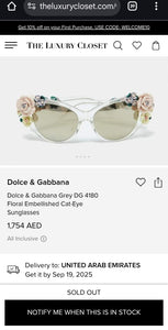 Dolce & Gabbana Rare Floral Sunglasses – c. 2012 Runway Collection