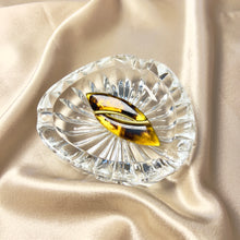 Load image into Gallery viewer, Vintage Amber-Tone Lucite Modernist Brooch
