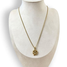 Load image into Gallery viewer, Vintage Givenchy Gold-Tone Rose Pendant Necklace
