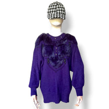 Load image into Gallery viewer, Vintage Korean Angora &amp; Fur Embellished Jersey
