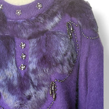 Load image into Gallery viewer, Vintage Korean Angora &amp; Fur Embellished Jersey
