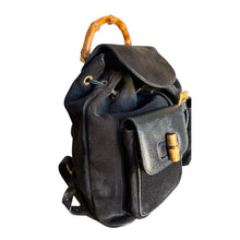 Load image into Gallery viewer, Vintage Gucci Bamboo Leather &amp; Suede Backpack
