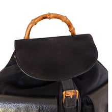 Load image into Gallery viewer, Vintage Gucci Bamboo Leather &amp; Suede Backpack
