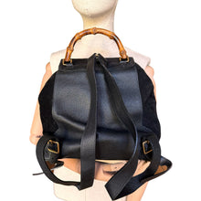 Load image into Gallery viewer, Vintage Gucci Bamboo Leather &amp; Suede Backpack
