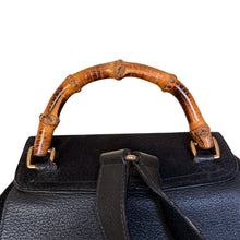Load image into Gallery viewer, Vintage Gucci Bamboo Leather &amp; Suede Backpack
