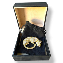 Load image into Gallery viewer, Vintage Trifari Rhinestone Panther Brooch
