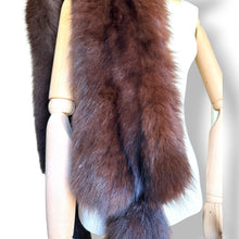 Load image into Gallery viewer, Vintage Dark Chocolate Fox Fur Stole
