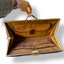 Load image into Gallery viewer, Vintage Crocodile Leather Bag with Patina and Suede Interior

