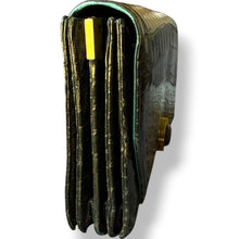 Load image into Gallery viewer, Vintage Crocodile Leather Clutch with Suede Interior and Unique Clasp

