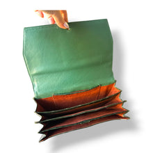 Load image into Gallery viewer, Vintage Crocodile Leather Clutch with Suede Interior and Unique Clasp
