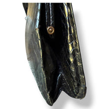 Load image into Gallery viewer, Vintage Black Crocodile Top Handle Bag
