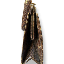 Load image into Gallery viewer, Vintage Chocolate Brown Crocodile Top Handle Bag

