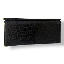 Load image into Gallery viewer, Vintage Black Crocodile Clutch
