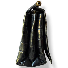 Load image into Gallery viewer, Vintage Black Crocodile Clutch
