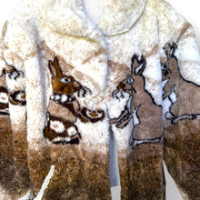 Load image into Gallery viewer, Vintage Woodland Scene Faux Fur Jacket
