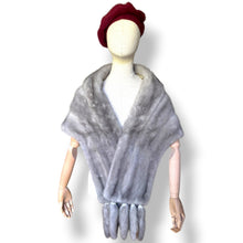 Load image into Gallery viewer, Vintage Silver Grey Mink Stole
