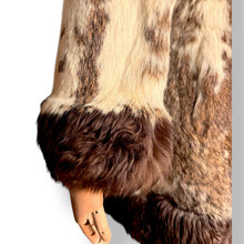 Load image into Gallery viewer, Vintage Rabbit Fur Coat with Sheepskin Trim, Circa 1970s
