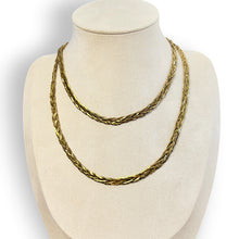 Load image into Gallery viewer, Vintage 18kt Gold Filled Woven Chain Necklace
