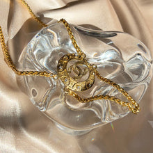 Load image into Gallery viewer, Vintage Gold-Tone CC Medallion Necklace
