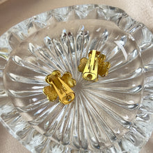 Load image into Gallery viewer, Chanel-Inspired Black Camellia Crystal Clip-On Earrings

