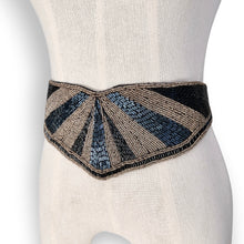 Load image into Gallery viewer, Vintage Hand-Beaded Art Deco Style Waist Belt
