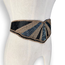 Load image into Gallery viewer, Vintage Hand-Beaded Art Deco Style Waist Belt
