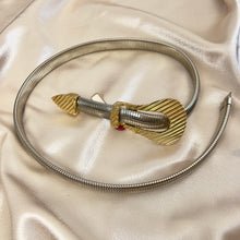 Load image into Gallery viewer, Vintage Two-Tone Stretch Statement Belt
