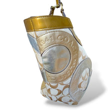Load image into Gallery viewer, Vintage Coach Signature Patchwork Metallic Tote Bag

