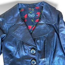 Load image into Gallery viewer, Vintage D&amp;G Dolce &amp; Gabbana Black Leather Jacket with Matching Hanger
