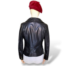 Load image into Gallery viewer, Vintage D&amp;G Dolce &amp; Gabbana Black Leather Jacket with Matching Hanger
