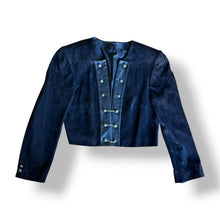 Load image into Gallery viewer, Vintage Cropped Suede Jacket with Leather Trim
