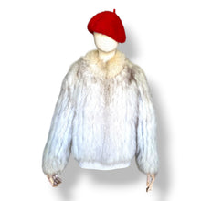 Load image into Gallery viewer, Vintage Fox Fur Jacket in Soft Ivory
