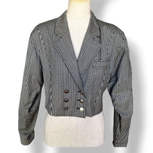 Load image into Gallery viewer, Vintage Escada Cropped Gingham Blazer
