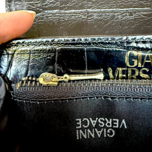 Load image into Gallery viewer, Vintage Gianni Versace Croc-Embossed Leather Top Handle Bag
