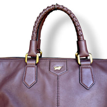 Load image into Gallery viewer, Vintage Braun Büffel Chocolate Brown Leather Tote with Braided Handles
