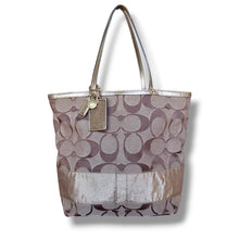 Load image into Gallery viewer, Coach Signature Metallic Tote Bag
