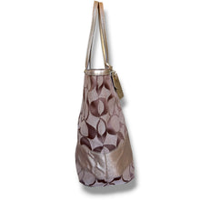 Load image into Gallery viewer, Coach Signature Metallic Tote Bag
