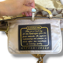Load image into Gallery viewer, Coach Signature Metallic Tote Bag
