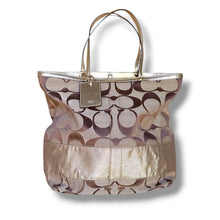 Load image into Gallery viewer, Coach Signature Metallic Tote Bag
