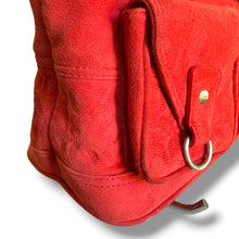Load image into Gallery viewer, Vintage Loewe Red Suede Anagram Tote Bag
