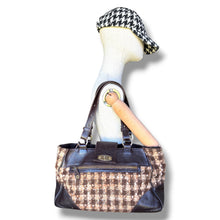 Load image into Gallery viewer, Vintage Russell &amp; Bromley Leather &amp; Wool Tote Bag
