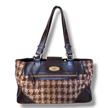 Load image into Gallery viewer, Vintage Russell &amp; Bromley Leather &amp; Wool Tote Bag
