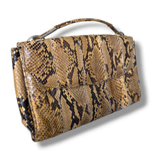 Load image into Gallery viewer, Vintage Snakeskin Top Handle Clutch

