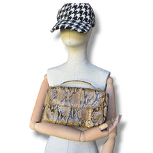 Load image into Gallery viewer, Vintage Snakeskin Top Handle Clutch
