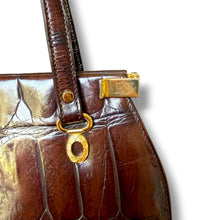 Load image into Gallery viewer, Vintage Escada Croc-Embossed Leather Handbag
