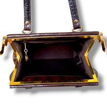 Load image into Gallery viewer, Vintage Escada Croc-Embossed Leather Handbag

