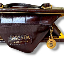 Load image into Gallery viewer, Vintage Escada Croc-Embossed Leather Handbag
