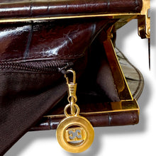 Load image into Gallery viewer, Vintage Escada Croc-Embossed Leather Handbag
