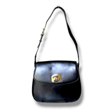Load image into Gallery viewer, Rare Circa 1970s–Early 1980s Gucci Black Leather Shoulder Bag with Original Coin Purse

